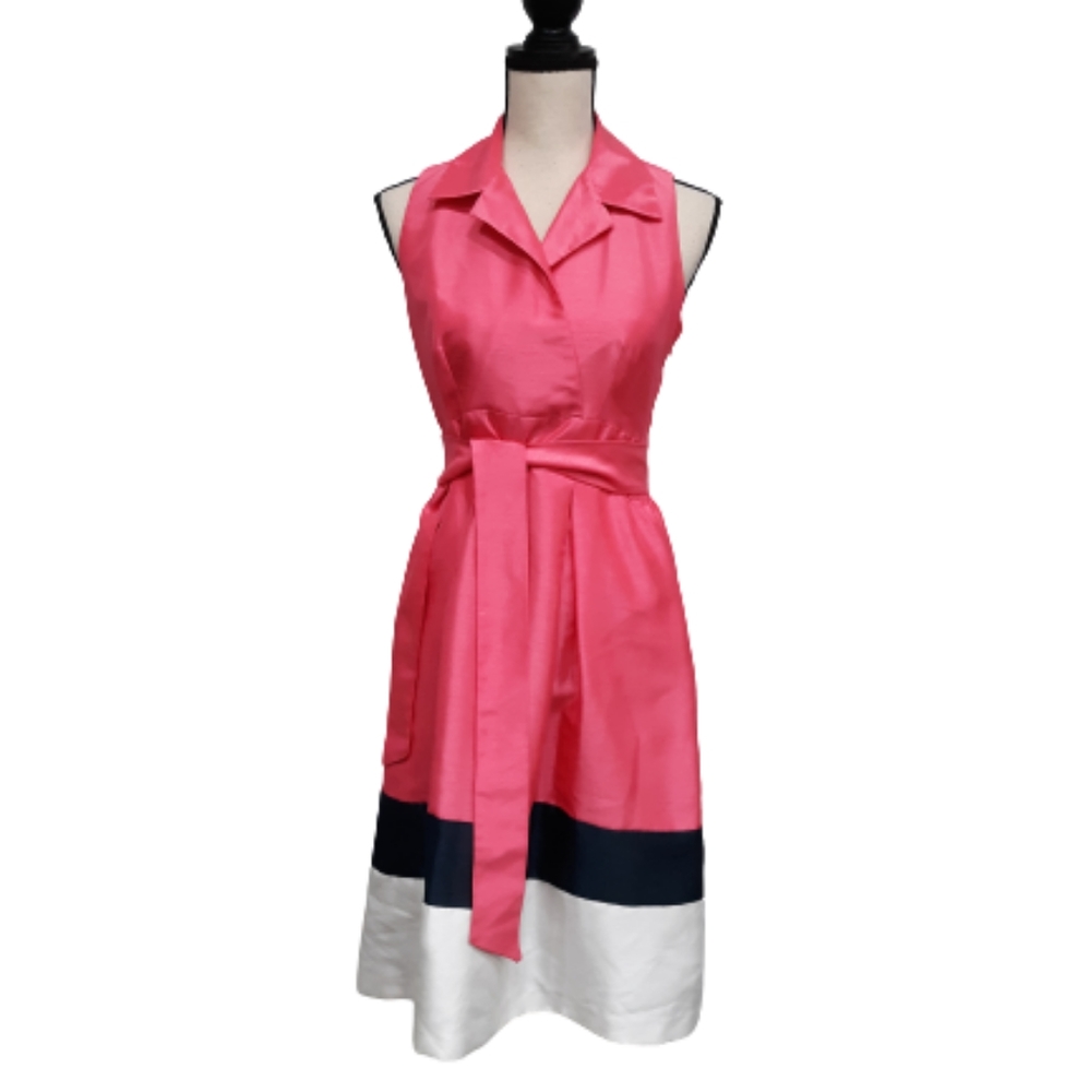 Jessica Howard Halter Pink 60's Style Dress sz S
